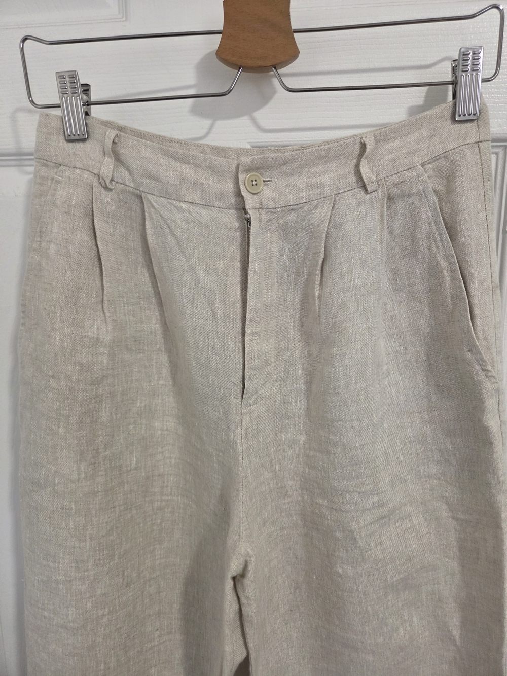 Reformation High-Rise Wide Leg Linen Pants - Cream - Picture 5 of 14